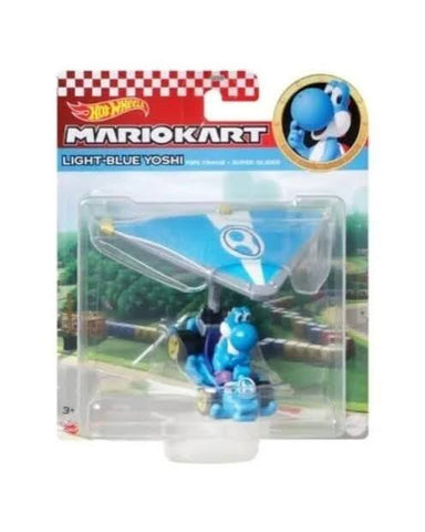 Hot Wheels - Mario Kart - Light Blue Yoshi Super Planeur