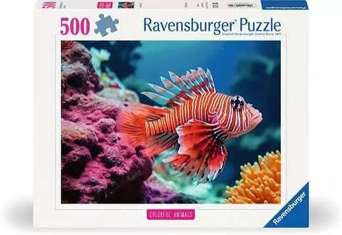 Ravensburger 500 morceaux casse tete Animaux colorés Poisson-lion rouge 12001334