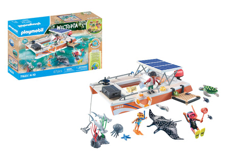 Playmobil Wiltopia Bateau de surveillance des recifs 71623