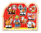 Casse-tete Deluxe a gros boutons Animaux de la Ferme de Melissa et Doug 3391