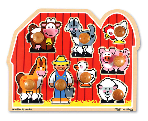 Casse-tete Deluxe a gros boutons Animaux de la Ferme de Melissa et Doug 3391