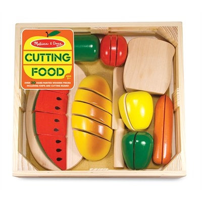 Ensemble cuisine Aliments à couper en bois - Melissa & Doug- Jouets - La Boîte à Surprises de Nicolas