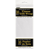 Papier soie blanc - 10 feuilles - articles de fête