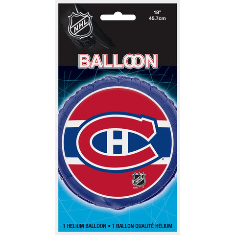 Ballon Canadiens de Montréal - 18 pouces- Helium St-Sauveur - La Boîte à Surprises de Nicolas