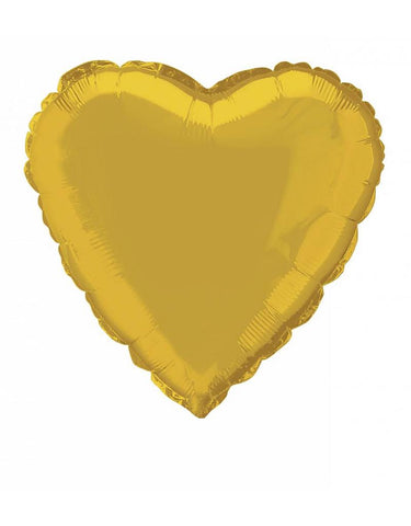 Ballon Coeur 18 pouces Or- Helium St-Sauveur - La Boîte à Surprises de Nicolas
