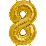 Ballon Chiffre 8 Géant 34'' Or