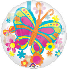Ballon métal Papillon 24pouces