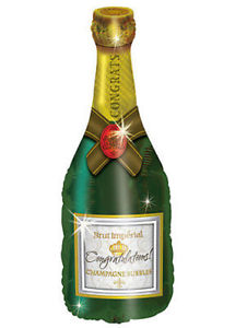 Ballon Jumbo Bouteille de Champagne- Helium St-Sauveur - La Boîte à Surprises de Nicolas