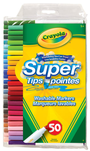 Crayons marqueurs lavables 50x - Crayola - La Boîte à Surprises de Nicolas à St-Sauveur