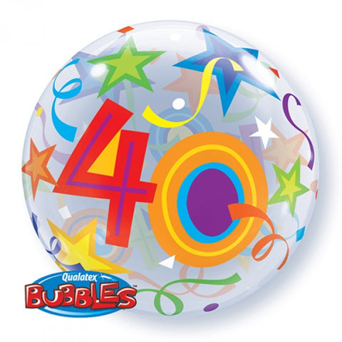 Ballon 40 ans - 22 pouces- Helium St-Sauveur - La Boîte à Surprises de Nicolas
