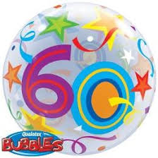 Ballon 60 ans - 22pouces- Helium St-Sauveur - La Boîte à Surprises de Nicolas