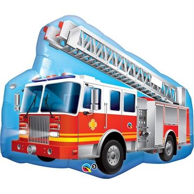 Ballon Camion de pompier 36 pouces- Helium St-Sauveur - La Boîte à Surprises de Nicolas