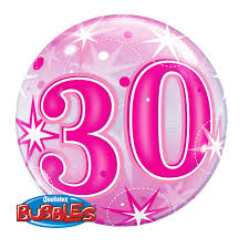 Ballon 30 ans rose 22 pouces- Helium St-Sauveur - La Boîte à Surprises de Nicolas