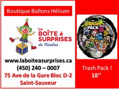 Ballon Trash Pack- Helium St-Sauveur - La Boîte à Surprises de Nicolas