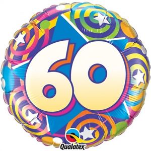 Ballon 60 ans en Aluminium 18 pouces- Helium St-Sauveur - La Boîte à Surprises de Nicolas