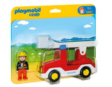 Playmobil 1 2 3 Cmion de pompier avec échelle pivotante 6967