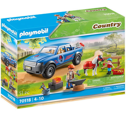 Playmobil Country Maréchal-ferrant et véhicule 70518