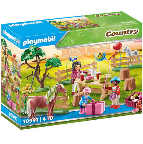 Playmobil Country fête d'anniversaire avec poney 70997