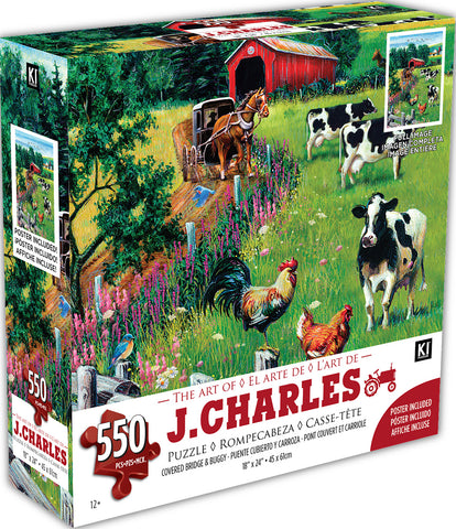 Casse tête 550 morceaux J Charles modeles divers ferme