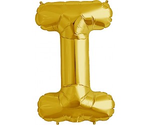 Ballon Lettre I Jumbo Or- Helium St-Sauveur - La Boîte à Surprises de Nicolas